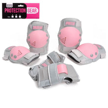 Cargar imagen en el visor de la galería, Protectores de patines coderas muñequeras rodilleras rosas