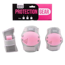 Cargar imagen en el visor de la galería, Protectores patines coderas muñequeras rodilleras rosas