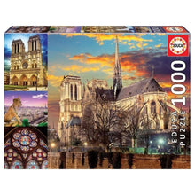 Cargar imagen en el visor de la galería, Puzzle 1000 piezas Notre Dame Collage Educa