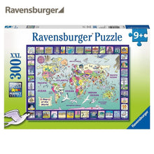 Cargar imagen en el visor de la galería, Puzzle mapa del mundo 300 piezas XL Ravensburger