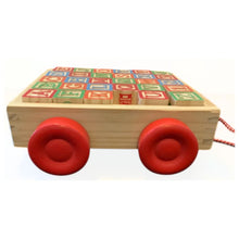 Cargar imagen en el visor de la galería, Bloques madera letras y números con arrastre carro