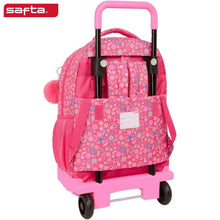 Cargar imagen en el visor de la galería, Safta Feeling mochila rosa grande con ruedas extraible