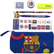 Cargar imagen en el visor de la galería, Set de papeleria con estuche y pegatinas FC Barcelona