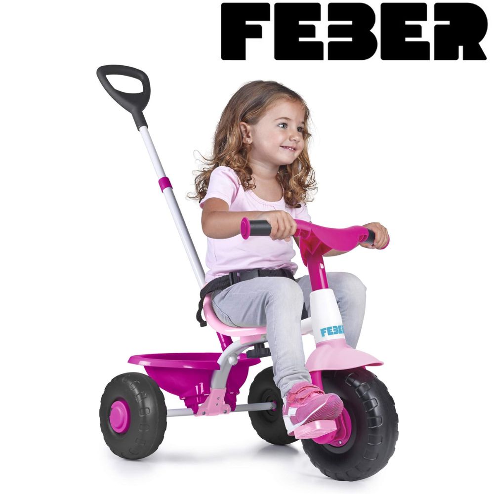 Triciclo rosa Trike 2 en 1 altura regulable Feber MANCHATOYS