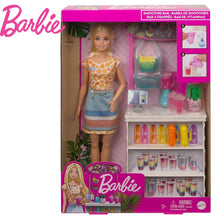 Cargar imagen en el visor de la galería, Barbie puesto de smoothies bar con muñeca rubia-(1)