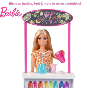Barbie puesto de smoothies bar con muñeca rubia-(2)