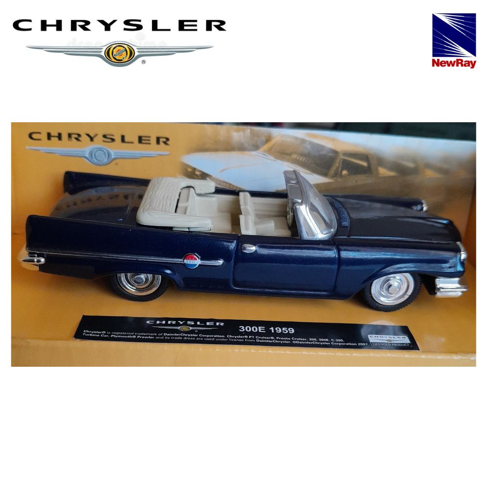 Miniature Brooklin Chrysler 300E 1959 – 1/43, Noire, Toit Fermé, Métal, Collection