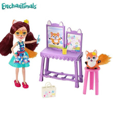 Cargar imagen en el visor de la galería, Enchantimals Muñeca Felixity Fox y mascota Vamos A Pintar (GBX03)-(1)