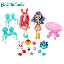 Cargar imagen en el visor de la galería, Enchantimals fiesta de té con las muñecas Patter Peacock y Bree Bunny-(2)