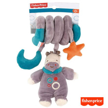 Cargar imagen en el visor de la galería, Espiral cuna bebe con jirafa peluche y sonajero Fisher Price 32 cm