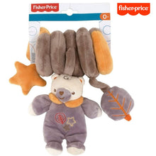 Cargar imagen en el visor de la galería, Espiral juguete bebe con oso de peluche y sonajero Fisher Price 32 cm