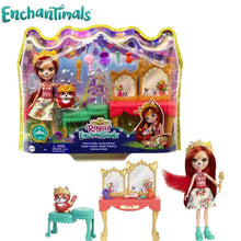 Cargar imagen en el visor de la galería, Fabrina Fox y Frisk con tocador ENCHANTIMALS muñeca Royal (GYJ05)-(1)
