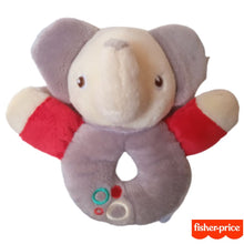 Cargar imagen en el visor de la galería, Sonajero elefante de peluche para bebe recien nacido 12 cm
