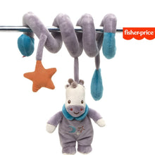 Cargar imagen en el visor de la galería, Espiral cuna bebe con jirafa peluche y sonajero Fisher Price 32 cm