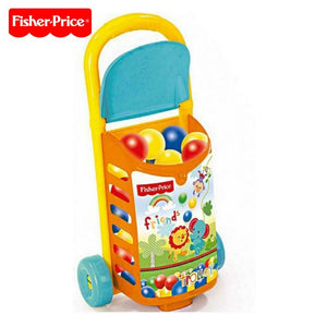 Carro de bolas trolley juguete arrastre Fisher Price para bebés
