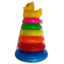 Cargar imagen en el visor de la galería, Juguete apilable bebés de pirámide anillas con pato juego de apilar