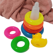 Cargar imagen en el visor de la galería, Juguete apilable bebés de piramide anillas con pato juego de apilar