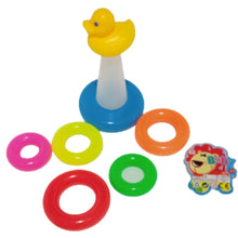 Cargar imagen en el visor de la galería, Juguete apilable bebés de piramide anillas con pato juego de apilar