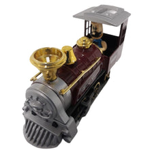 Cargar imagen en el visor de la galería, TREN LOCOMOTORA RETRO (METAL-FRICCION) CON CONDUCTOR, LUZ Y MELODIA (15 CM)