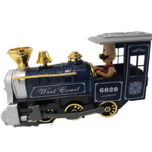 Cargar imagen en el visor de la galería, TREN LOCOMOTORA RETRO (METAL-FRICCION) CON CONDUCTOR, LUZ Y MELODIA (15 CM)