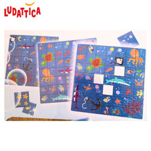 Cargar imagen en el visor de la galería, Ludattica puzzle madera animales marinos en el mar-(1)