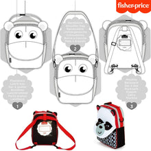 Cargar imagen en el visor de la galería, Mochila infantil guardería panda Fisher Price (3 en 1)