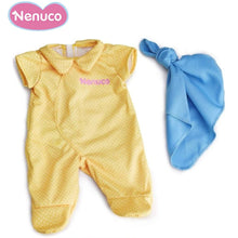 Cargar imagen en el visor de la galería, Pijama ropa de Nenuco 35 cm talla S amarillo