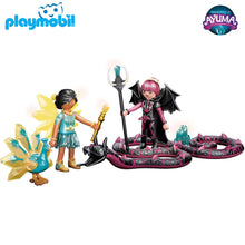 Cargar imagen en el visor de la galería, Playmobil Ayuma (70803) Crystal Fairy y Bat Fairy (Noxana) con animales del alma