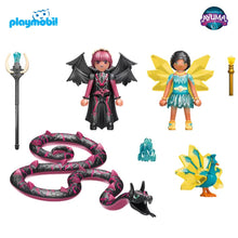 Cargar imagen en el visor de la galería, Playmobil Ayuma (70803) Crystal Fairy y Bat Fairy (Noxana) con animales del alma