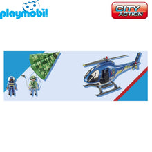 Cargar imagen en el visor de la galería, Playmobil helicóptero de policía persecución en paracaidas (70569) City Action-