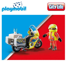 Cargar imagen en el visor de la galería, Playmobil moto amarilla emergencia (71205) City Life