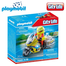 Cargar imagen en el visor de la galería, Playmobil moto amarilla emergencias (71205) City Life