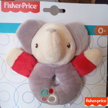 Cargar imagen en el visor de la galería, Sonajero elefante de peluche para bebe recien nacido 12 cm