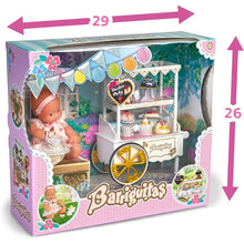 Cargar imagen en el visor de la galería, Barriguitas carrito de merienda con muñeca-
