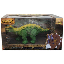 Cargar imagen en el visor de la galería, Dinosaurio andador con luz y sonido verde-