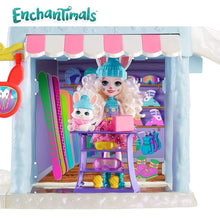 Cargar imagen en el visor de la galería, Enchantimals chalet en la nieve con muñeca de Bevy Bunny y mascota Jump-(2)