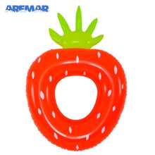 Cargar imagen en el visor de la galería, Flotador piscina fresa colchoneta hinchable 185x130 cm.