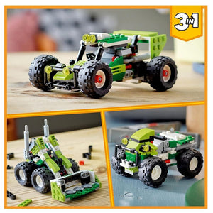 LEGO 3 en 1 buggy todoterreno excavadora coche ATV (31123)