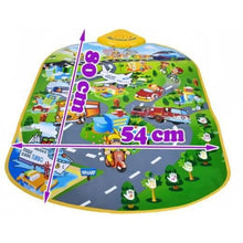 Cargar imagen en el visor de la galería, MANTA INTERACTIVA CIUDAD GIMNASIO BEBÉS CON MUSICA