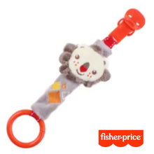 Cargar imagen en el visor de la galería, Portachupetes para bebes con peluche leon Fisher Price 22 cm