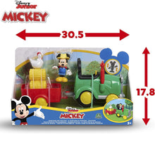 Cargar imagen en el visor de la galería, Tractor de Mickey Mouse con remolque de juguete-(3)
