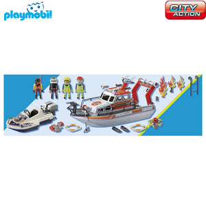 Barco rescate operativo extinción incendios Playmobil 70140