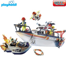 Cargar imagen en el visor de la galería, Bomberos barco rescate Playmobil 70140 City Action
