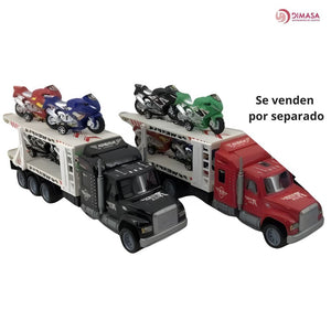 camion de juguete porta 4 motos