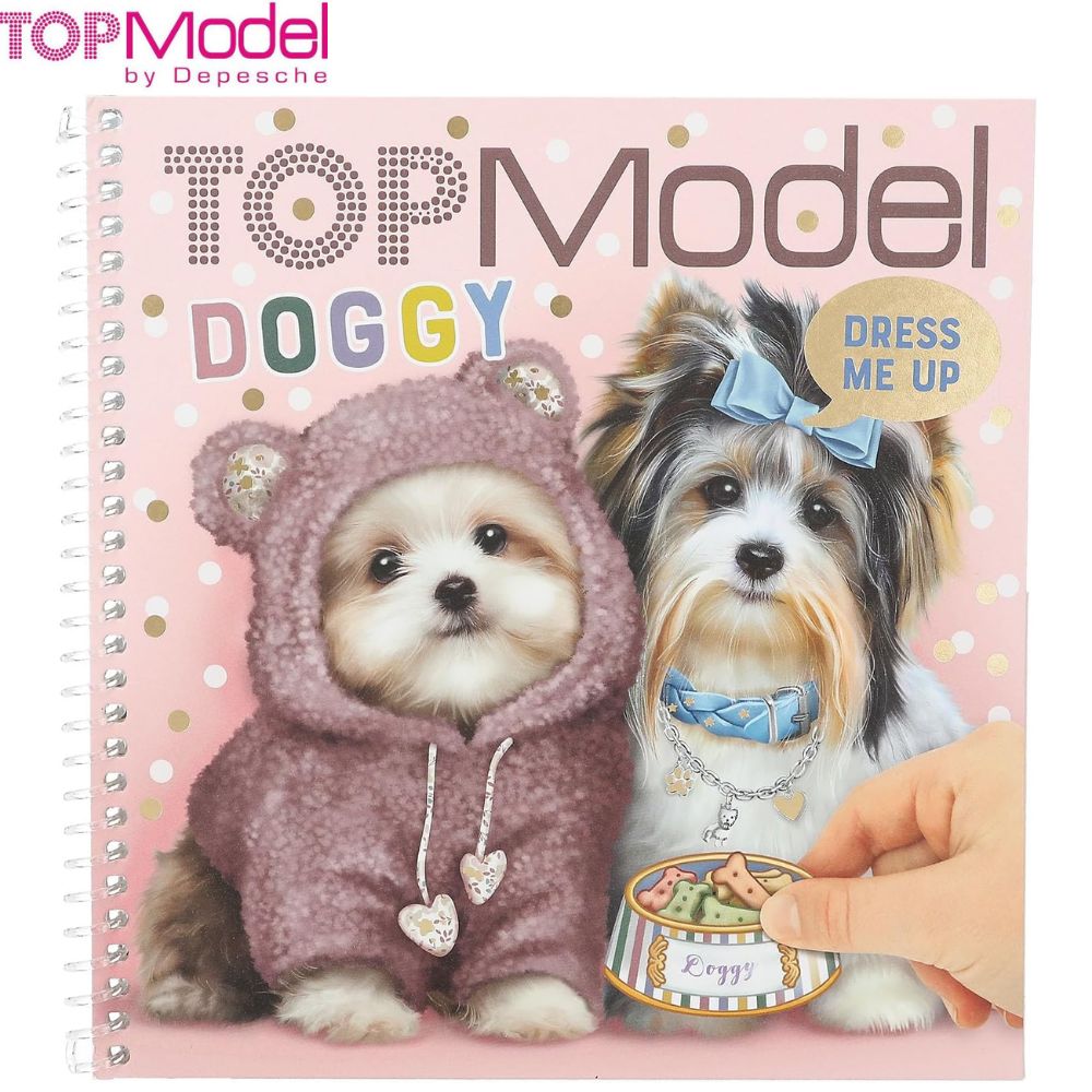 Cuaderno con calcomanías TopModel perrito