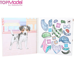 Cuaderno con pegatinas Top Model Dress Me Doggy