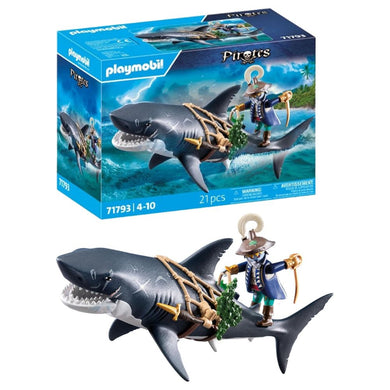 Playmobil 71793 tiburón gigante con pirata