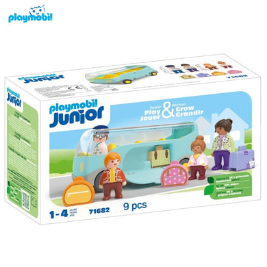 Playmobil junior 71682 autobus con pasajeros y equipaje