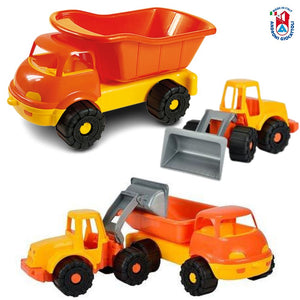 Pala de juguete y camión volquete para niños de 24 meses