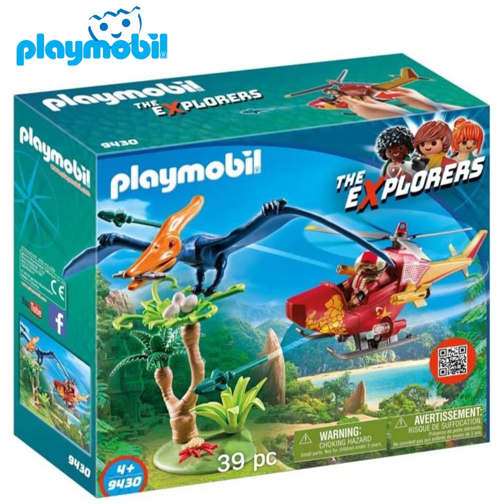 Playmobil helicóptero con Pterosaurio 9430 The Explorers